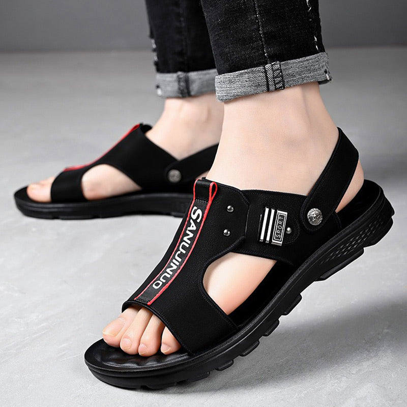 Men's Leather Non-slip Sandals