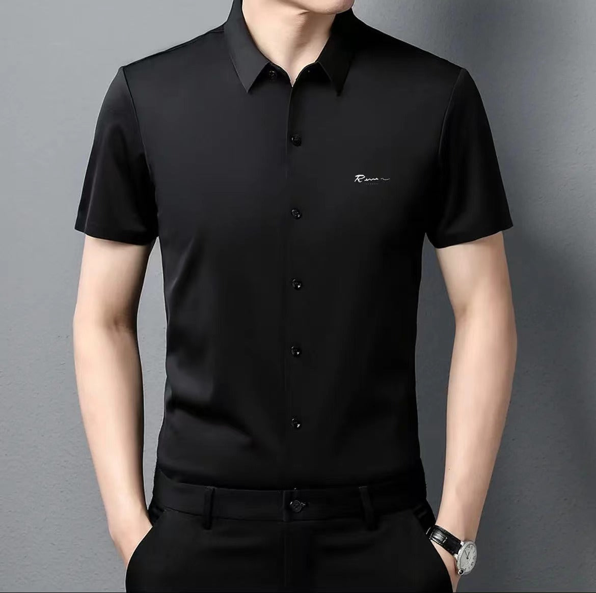 Men's Short Sleeve Non-Iron Business Shirt