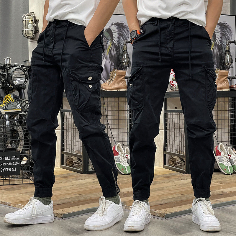 Men's Multi-Pockets Drawstring Elastic Waist Cargo Pants