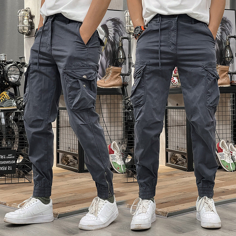 Men's Multi-Pockets Drawstring Elastic Waist Cargo Pants