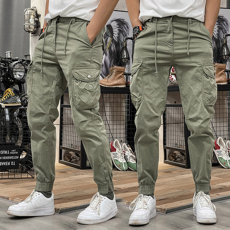 Men's Multi-Pockets Drawstring Elastic Waist Cargo Pants