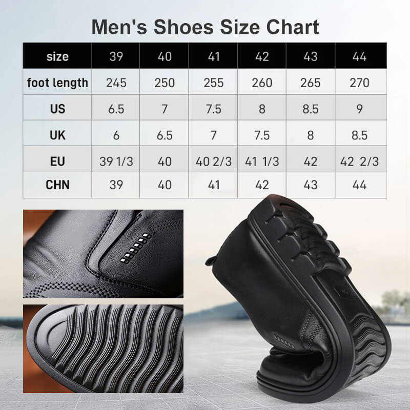 Soft leather Anti-slip men's business shoes