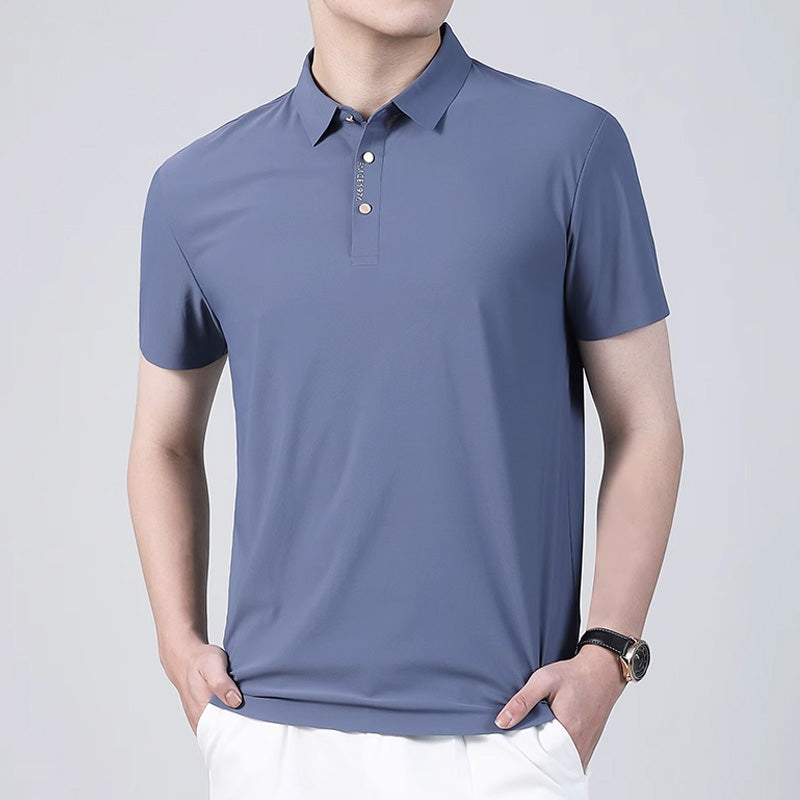 Men's Ice Silk Seamless Business Casual T-shirt