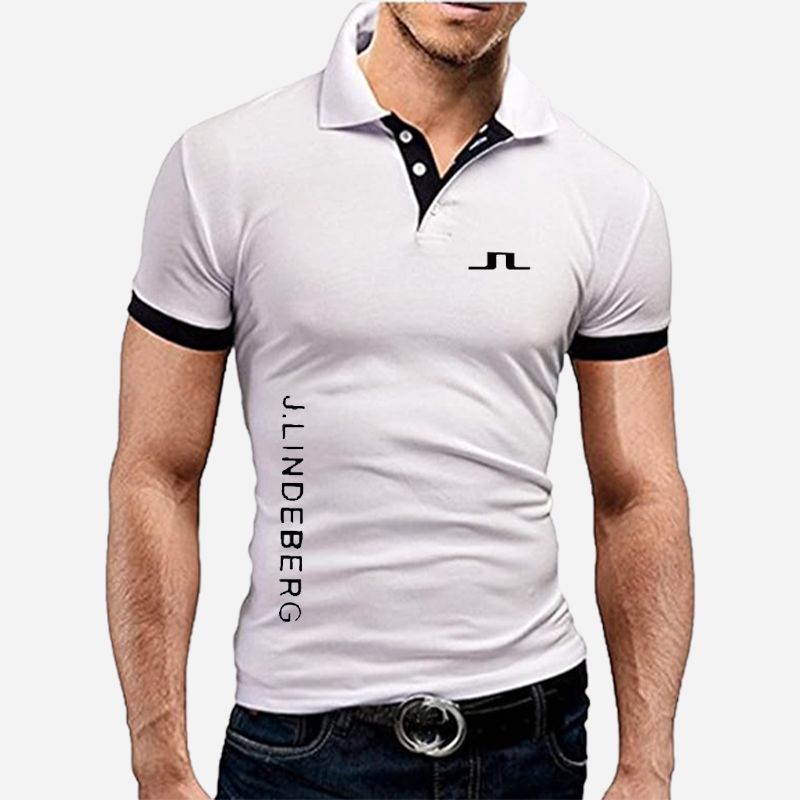 Men’s Summer Casual Lapel Short-sleeve T-shirt