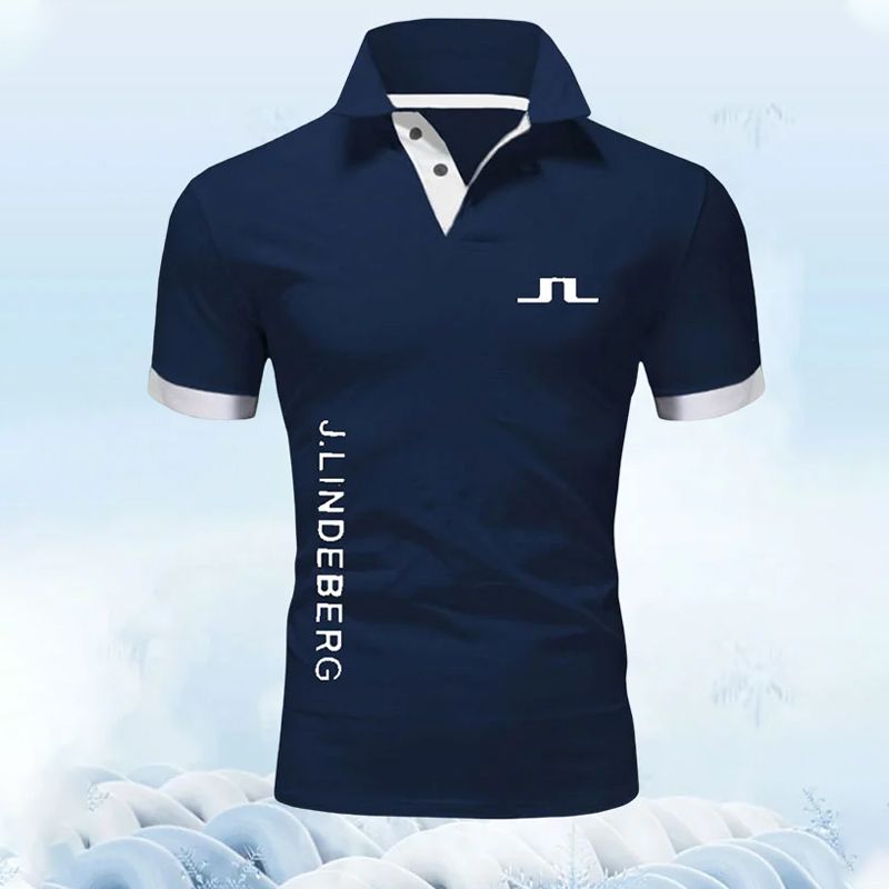 Men’s Summer Casual Lapel Short-sleeve T-shirt