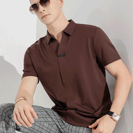 Men’s Summer V-neck Business Casual Shirt