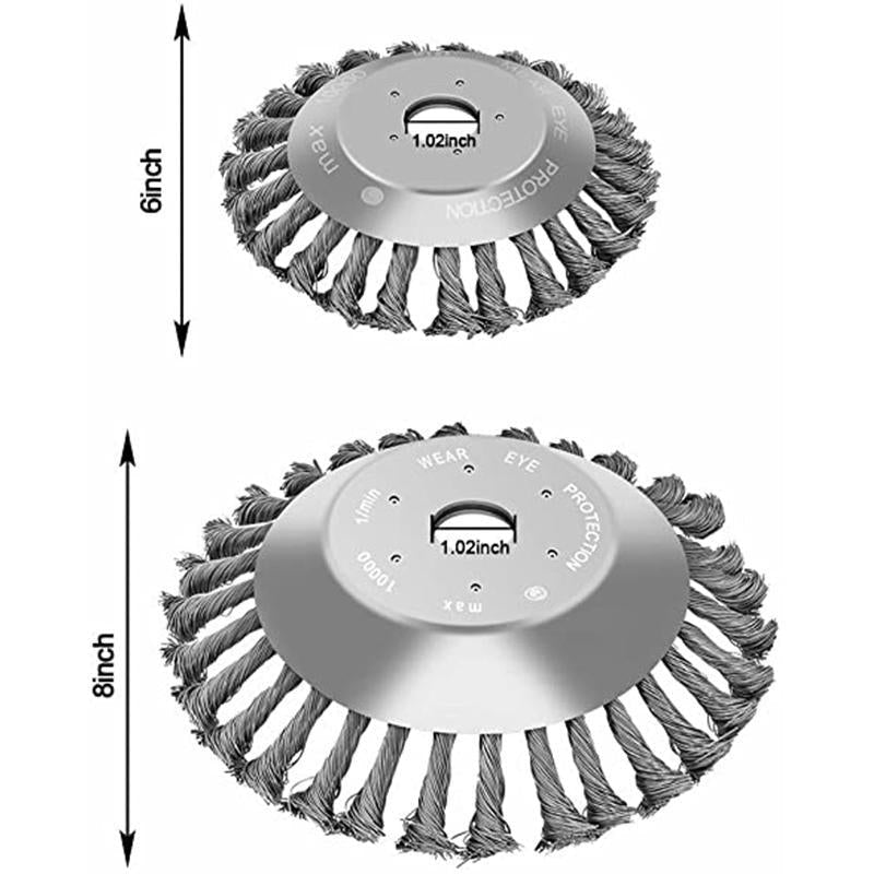 Garden weeding wire brush head