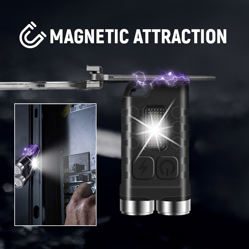 Pousbo® Magnetic Mini Keychain Flashlight