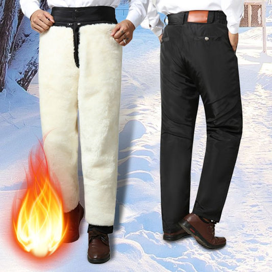 Men’s Waterproof Windproof Removable Wool Pants