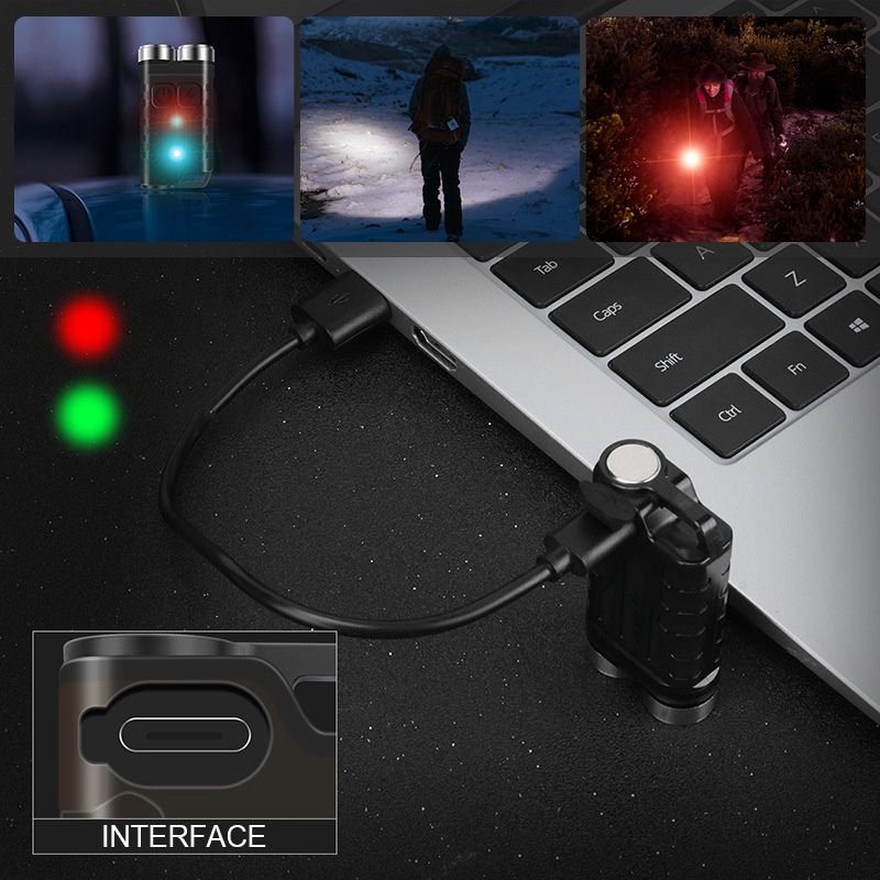 Pousbo® Magnetic Mini Keychain Flashlight