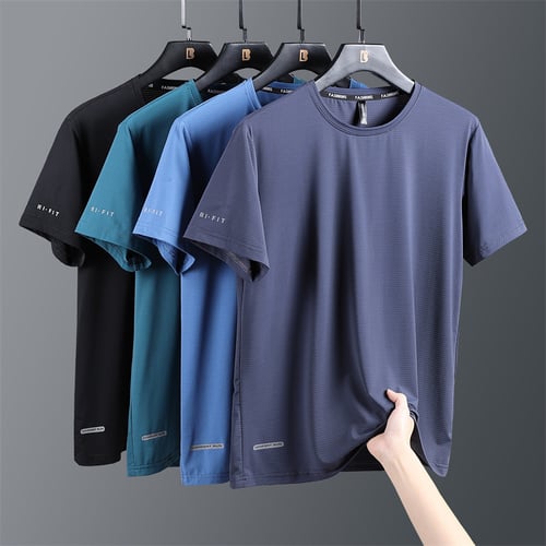 Ice Silk Round Neck T-Shirt