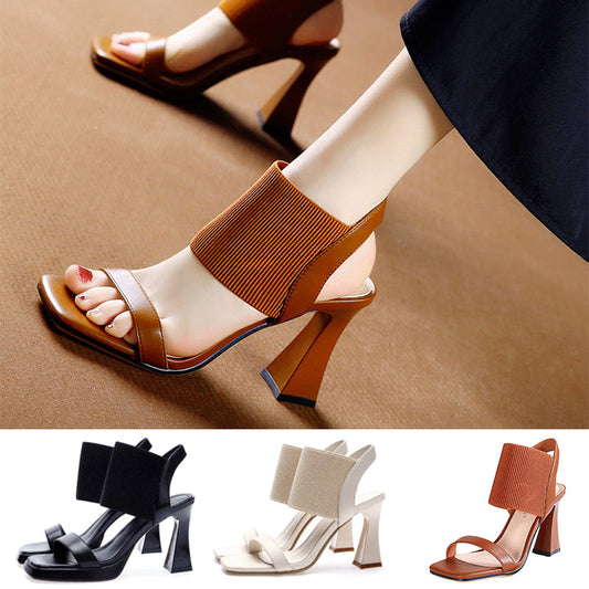 2023 Square Toe High Heeled Sandal