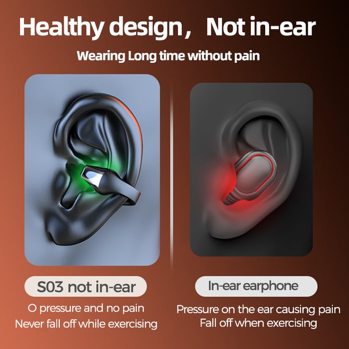 #1 Best Seller - Wireless Ear Clip Bone Conduction Headphones