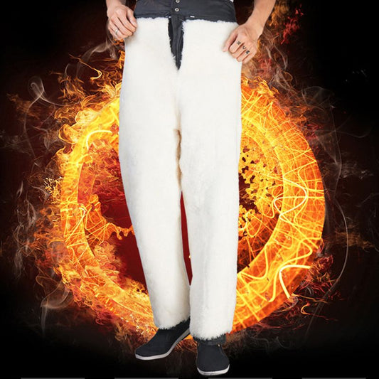 Men’s Waterproof Windproof Removable Wool Pants