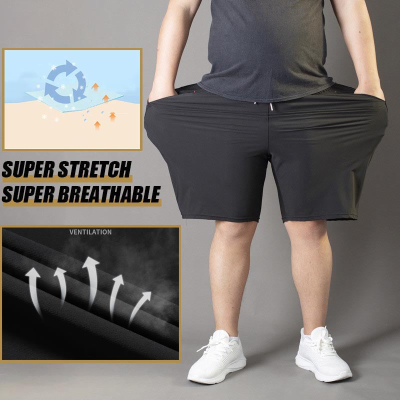 Men's Plus Size Ice Silk Stretch Shorts——BUY 1 GET 1 FREE