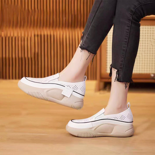 Women's breathable soft sole slip on shoes