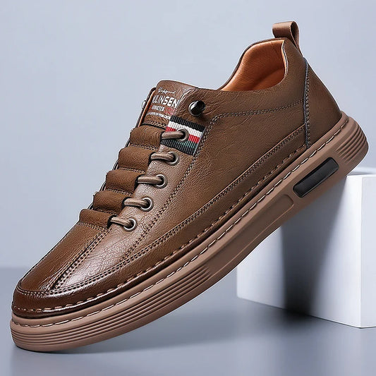 Italian Handmade Leather Driving Breathable Casual Shoes