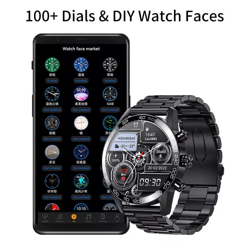 2023 NEW SMART WATCH CUSTOM WATCH FACE SPORTS WATERPROOF BLUETOOTH CALL SMARTWATCH ECG+PPG