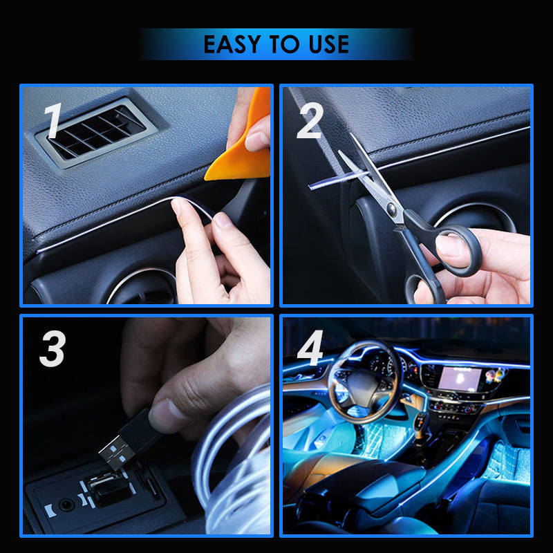 Pousbo® Car Ambient Light Cold Light Lamp Strip