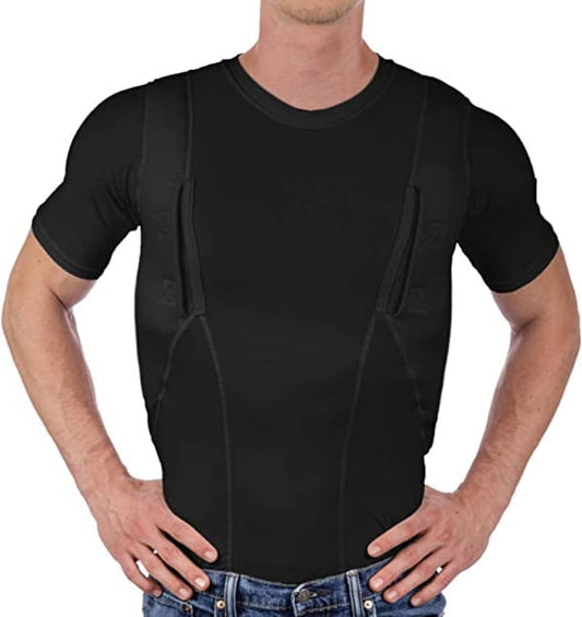 MEN'S CONCEALED LEATHER HOLSTER T-SHIRT (BUY 2 FREE SHIPPING)