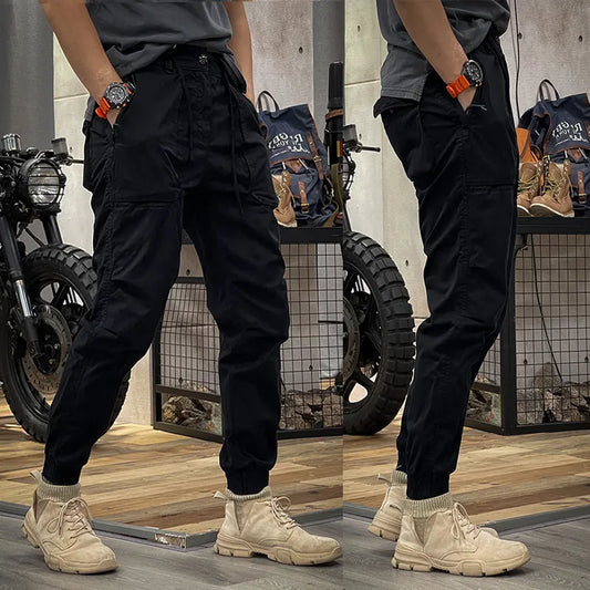 2025 SPRING MEN'S DISTRESSED SLIM FIT BIKER PANTS