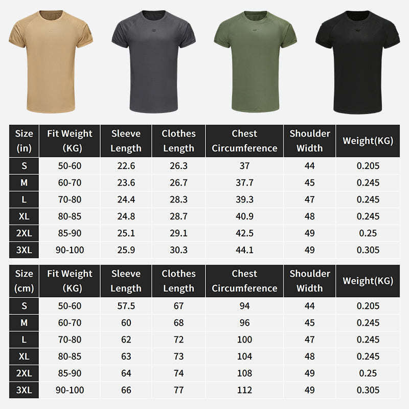 Elastic and quick-dry tactical T-shirt