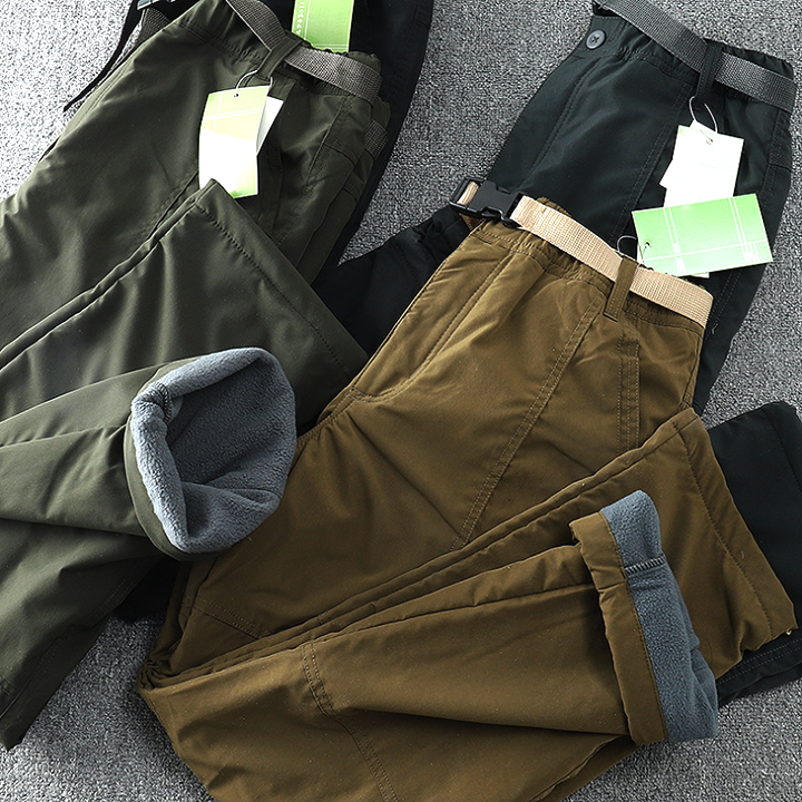 Windproof & Waterproof Softshell Fleece Lined Outdoor Cargo Pants