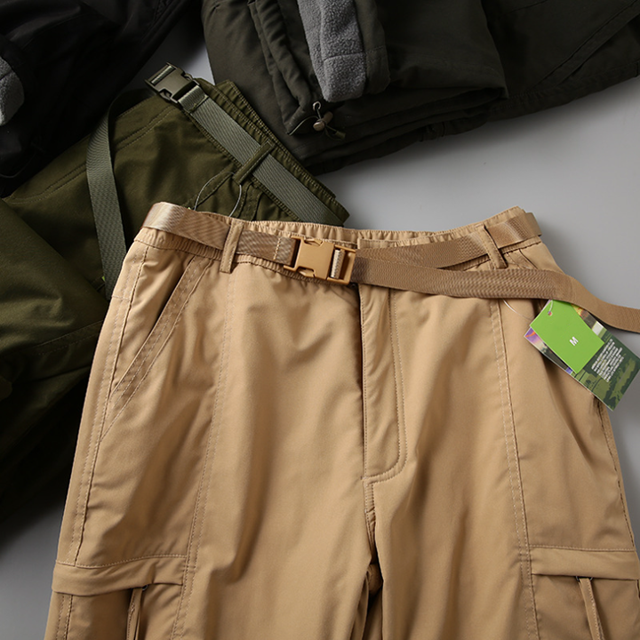 Windproof & Waterproof Softshell Fleece Lined Outdoor Cargo Pants