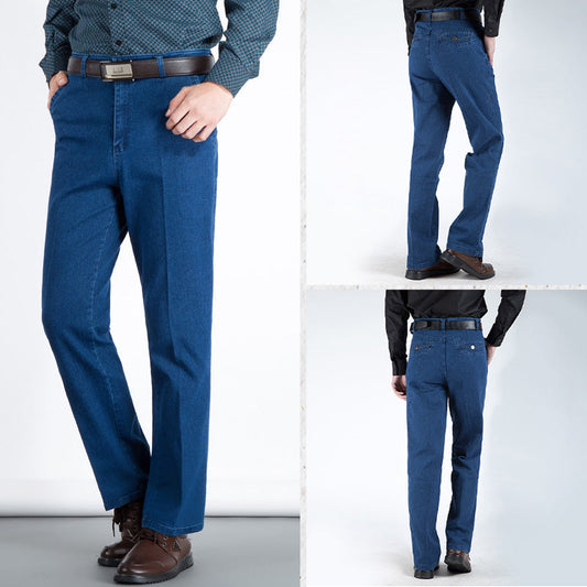 Men’s High Waist Straight Fit Jeans