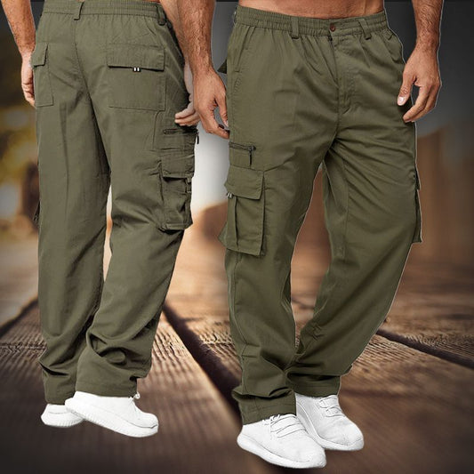 Men’s Tactical Loose Straight-leg Multi-pocket Pants