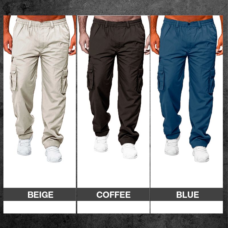 Men’s Tactical Loose Straight-leg Multi-pocket Pants