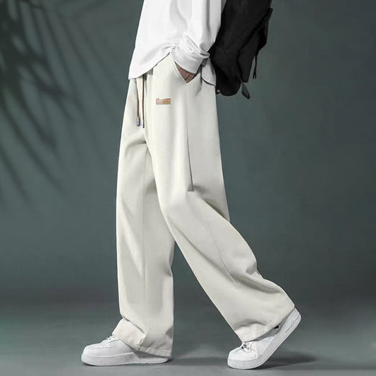 Men’s knitted loose straight leg casual pants