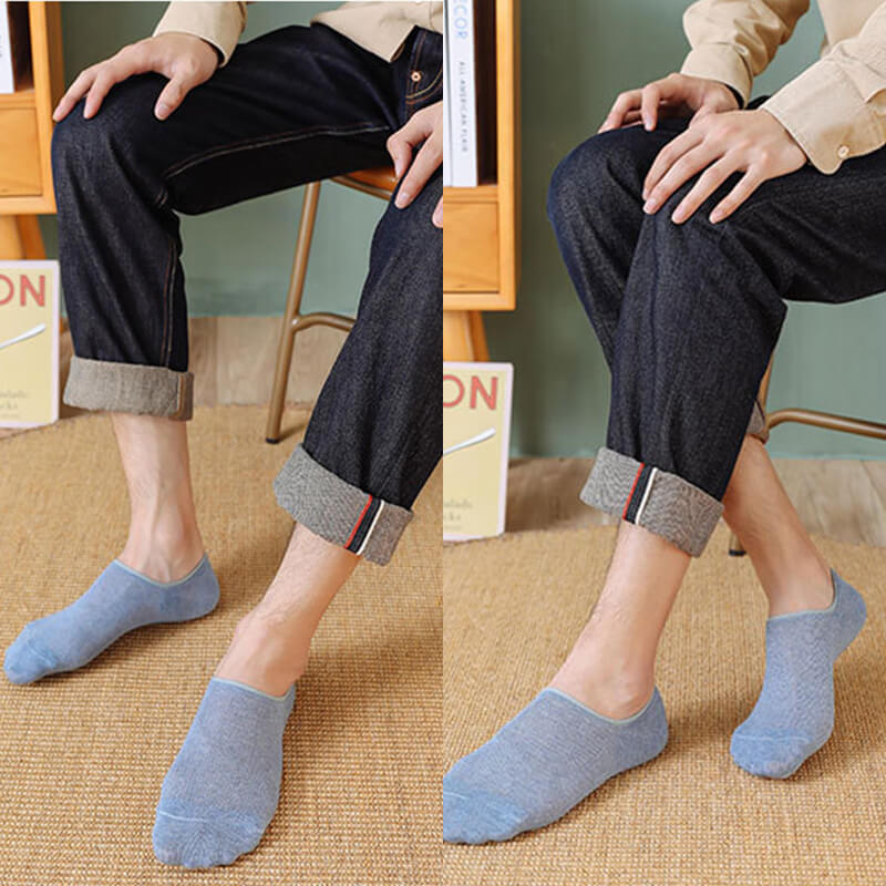 Non slip invisible short breathable socks