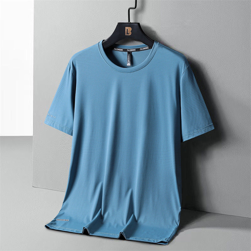 Ice Silk Round Neck T-Shirt