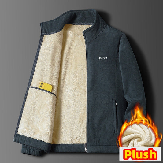 🎁【A Warm Gift in Winter】 Men's Lightweight Full Zip Outdoor Casual Soft Fleece Jacket