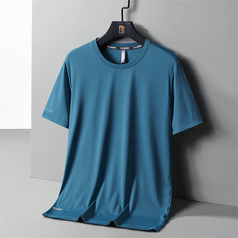 Ice Silk Round Neck T-Shirt