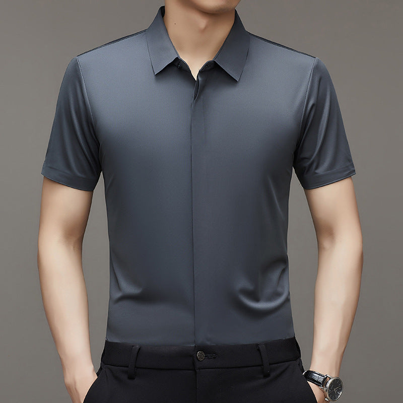 Men's Short Sleeve Stretch Casual Shirts