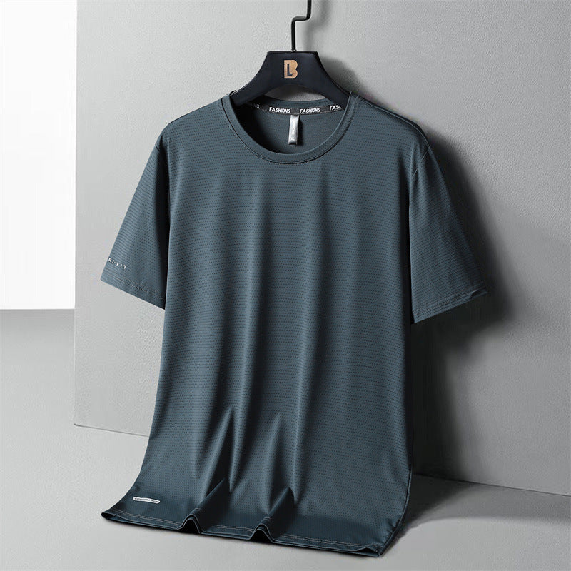 Ice Silk Round Neck T-Shirt