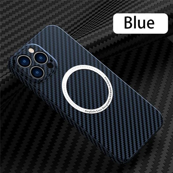 Carbon Fiber Texture Magnetic Wireless Charging iPhone Case