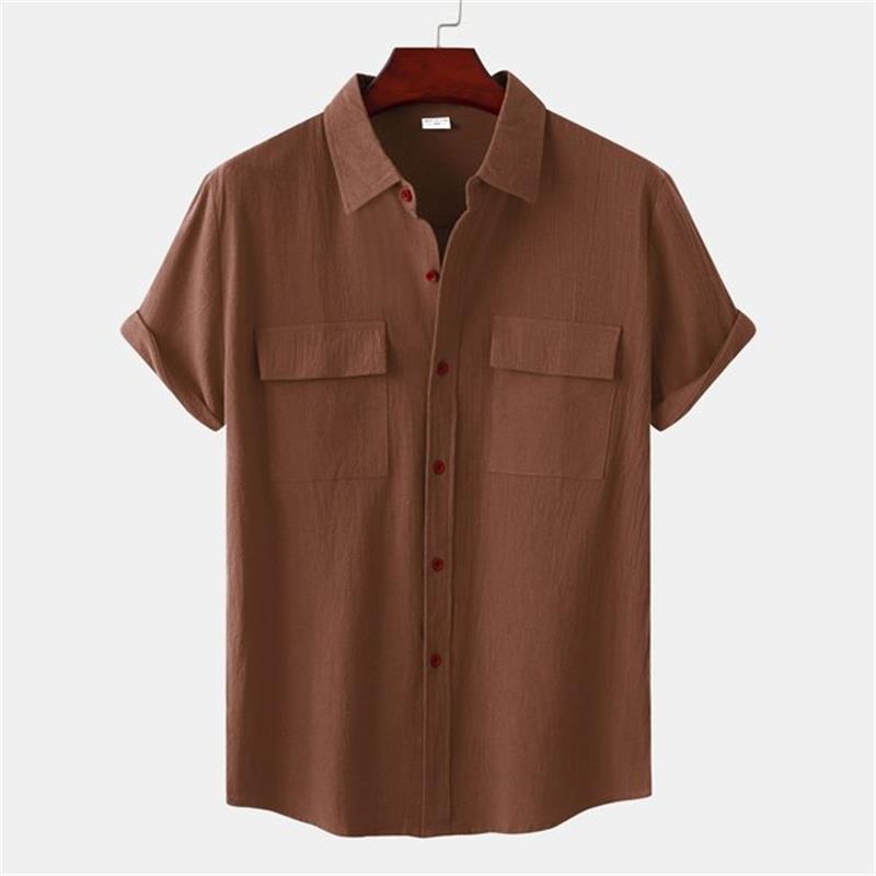 Linen Short-Sleeved Shirts Men's Shirts