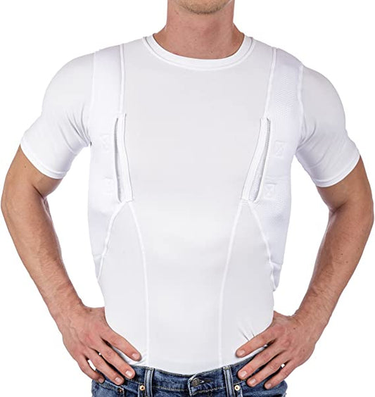 MEN'S CONCEALED LEATHER HOLSTER T-SHIRT (BUY 2 FREE SHIPPING)