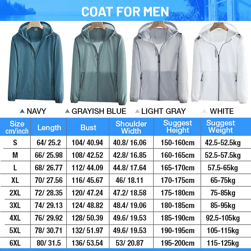 UPF 70+ Sun Protection Coat Fashion Couple Icy Cool Jacket