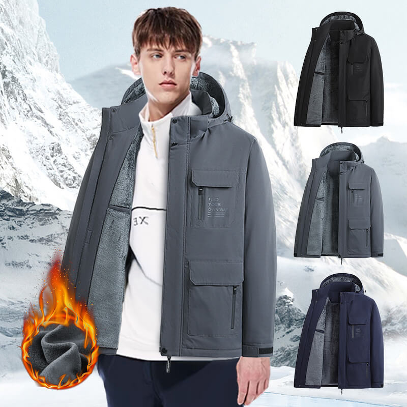 [NEW YEAR 50% OFF] Men’s Outdoor Fleeced Wind-Waterproof Coat