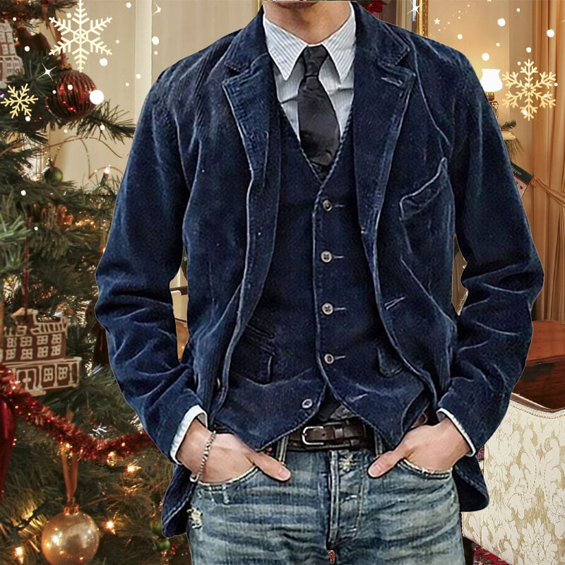 🎁 2023 Men's Winter Fleece Corduroy Blazer 🔥Free Shipping🔥