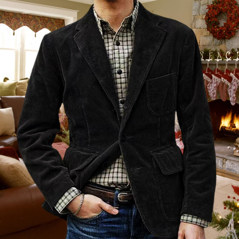 🎁 2023 Men's Winter Fleece Corduroy Blazer 🔥Free Shipping🔥