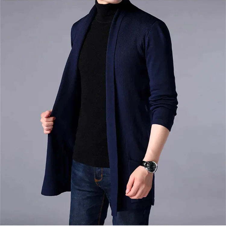 [Best Gift For Him] Men's Knit Long Cardigan Jacket