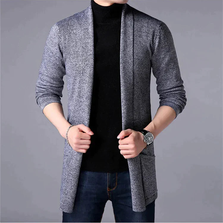 [Best Gift For Him] Men's Knit Long Cardigan Jacket