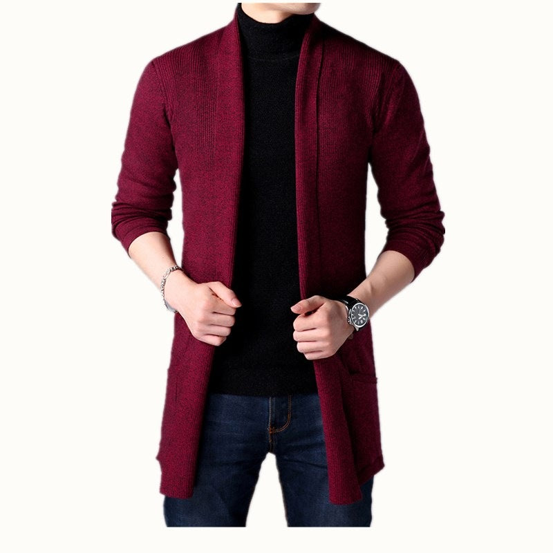 [Best Gift For Him] Men's Knit Long Cardigan Jacket