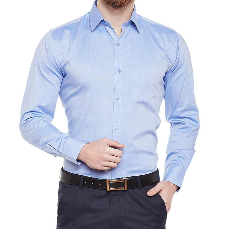 Men's Solid Long Sleeve Wrinkle-Free Formal Casual Shirt