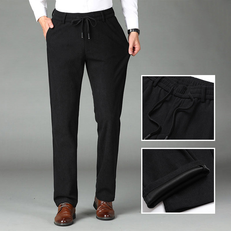 Men's Thickened Elastic Waist Corduroy Pants